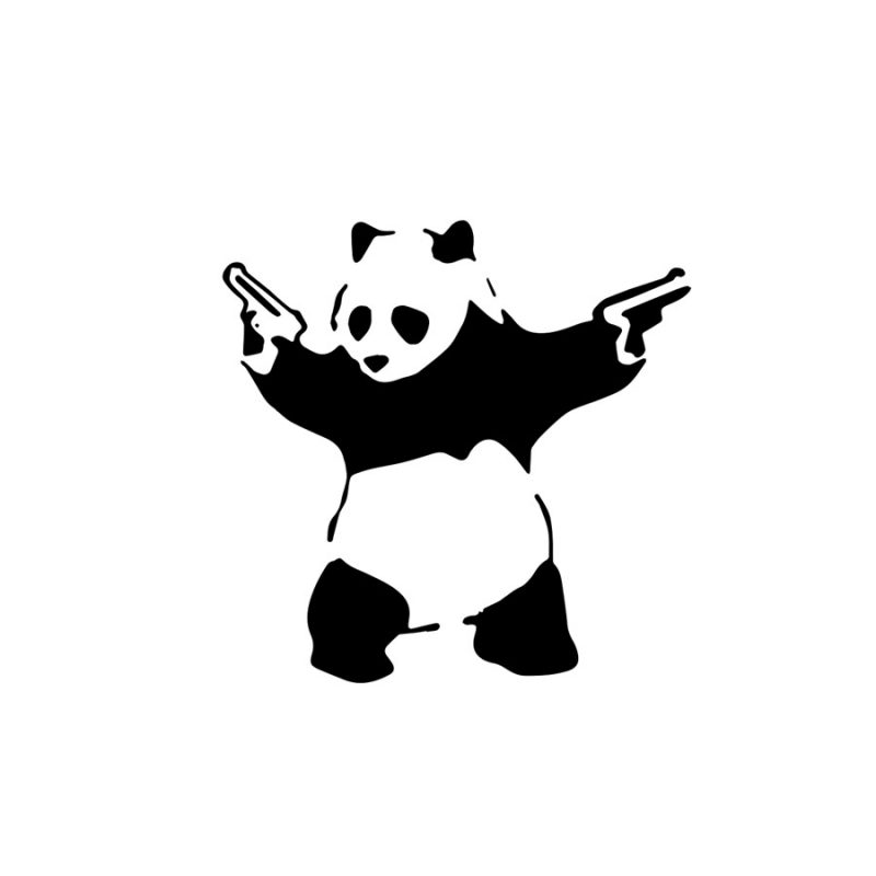 Banksy Panda with Guns | Bolton Blinds