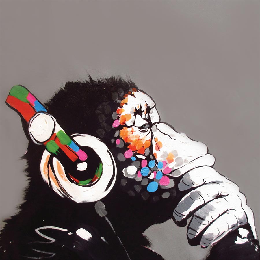 Banksy Dj Monkey Roller Blind