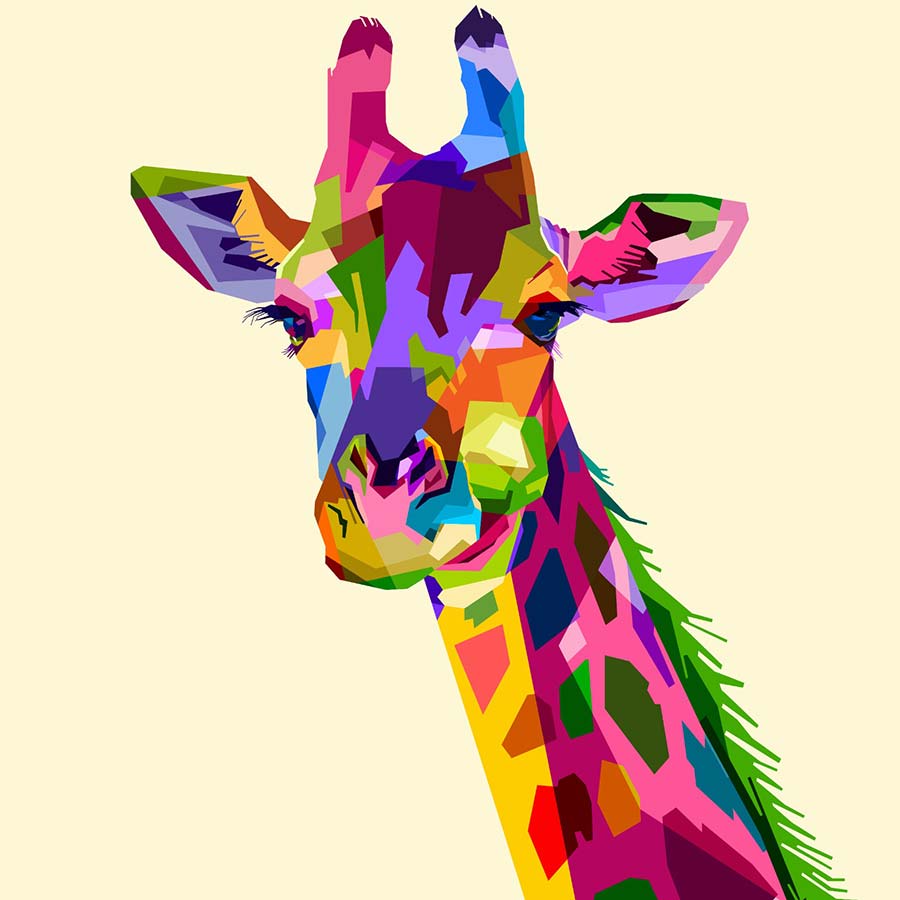 Giraffe Pop Art Roller Blinds
