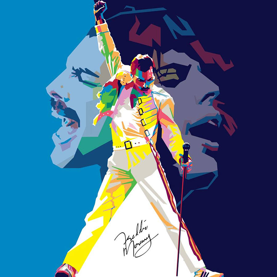 Freddie Mercury Roller Blind