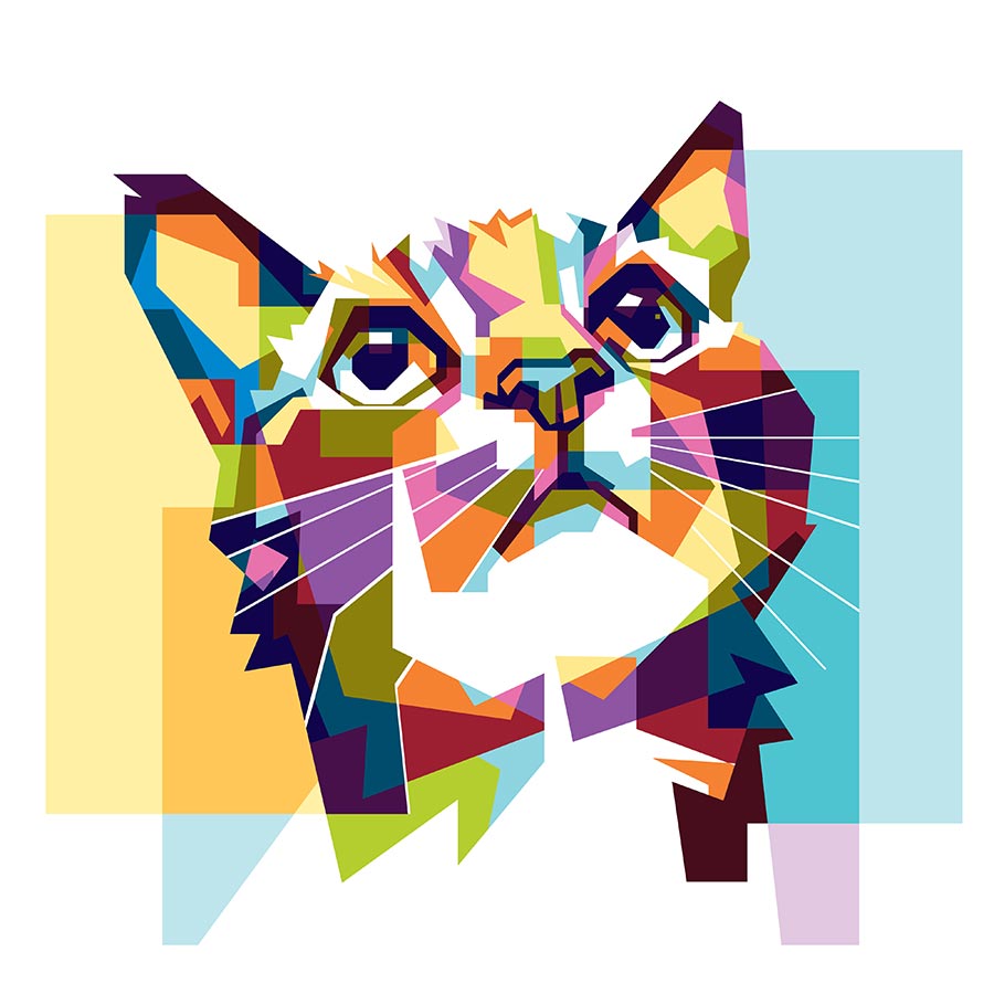 Cat Pop Art Roller Blind Icon