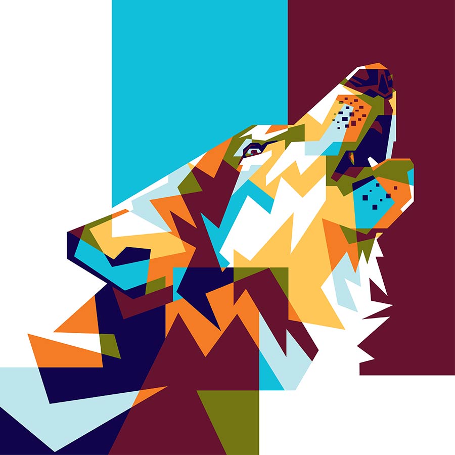 Wolf Pop Art Icon