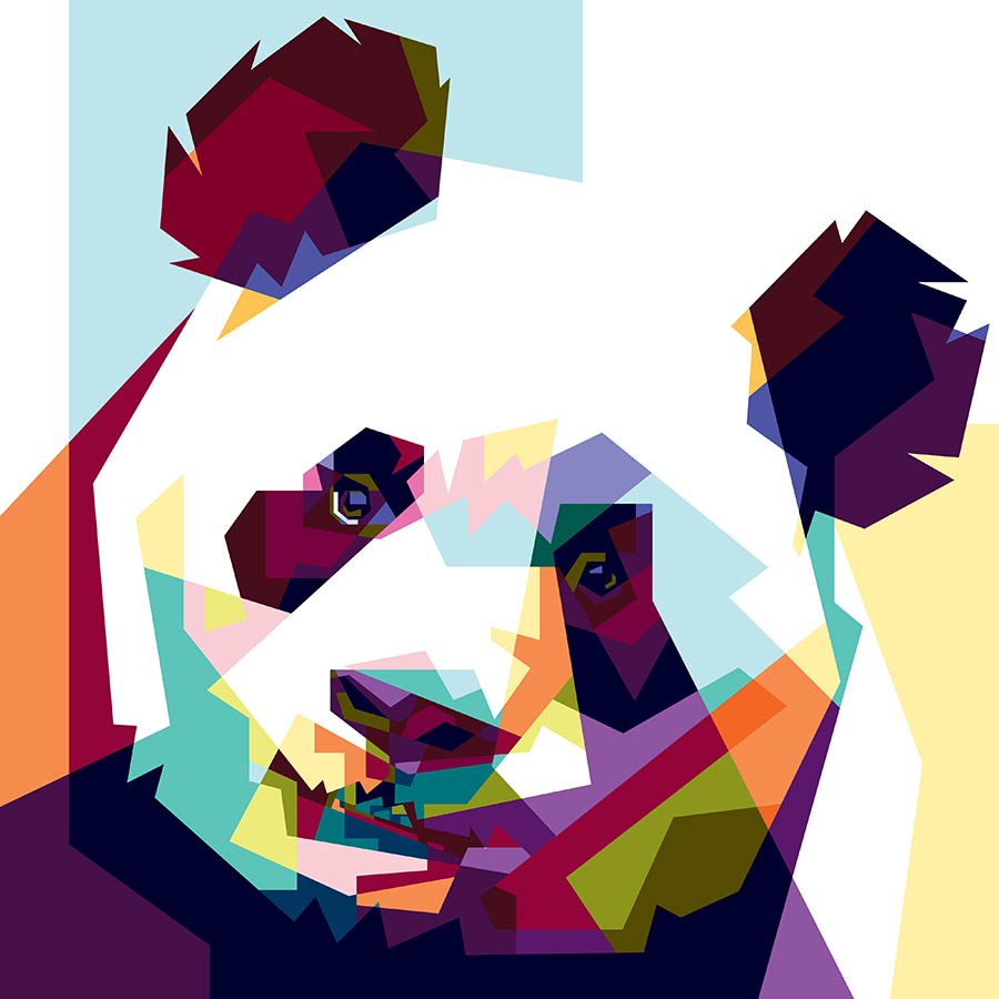 Panda Pop Art Icon